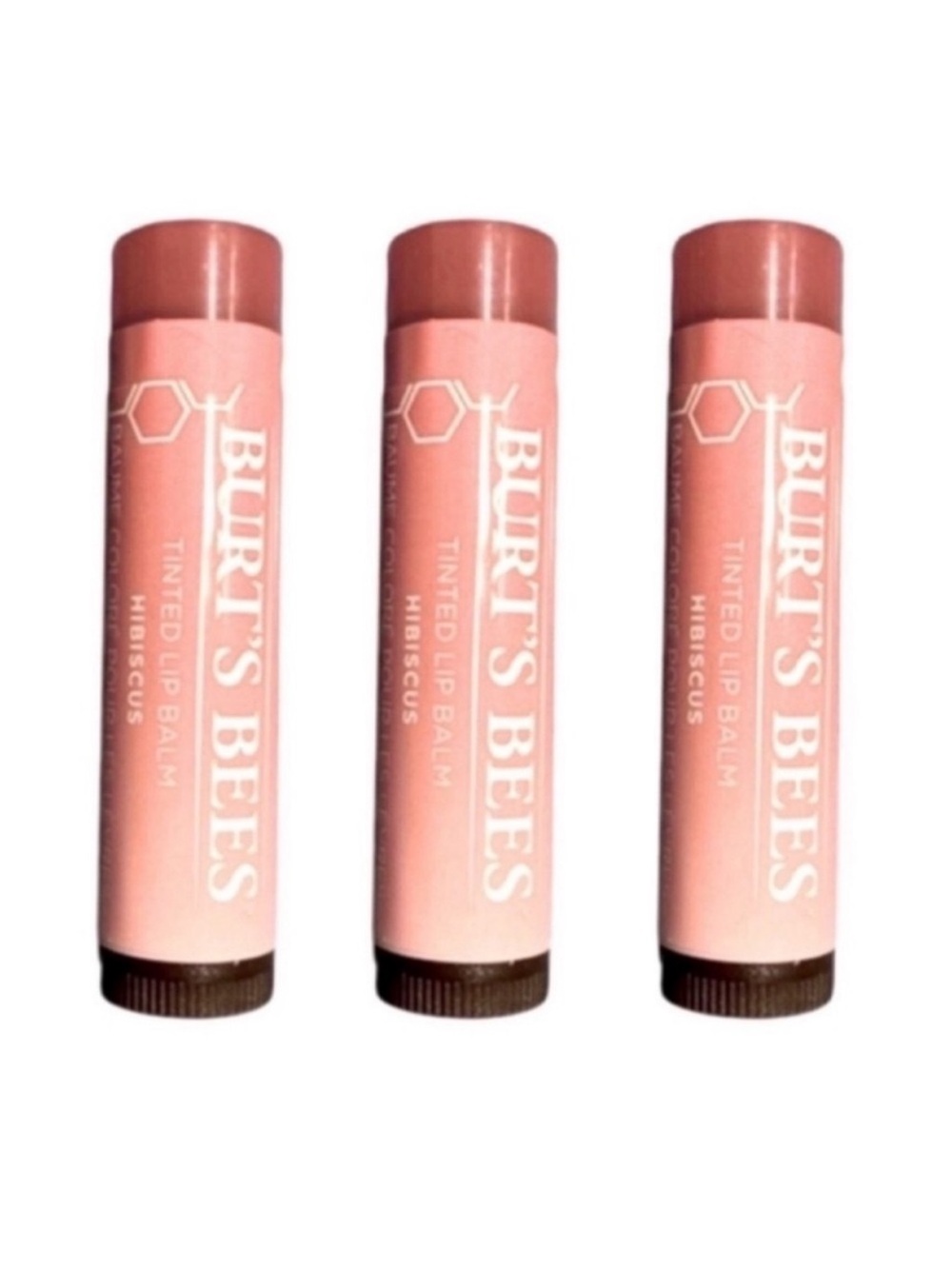 New 3 Burt’s Bees Hibiscus Tinted Lip Balm